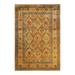 Hand-Knotted Wool Oriental Traditional Yellow Area Rug 6 1 x 8 10