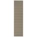 Garland Rug Nantucket Stripe 3 ft. x 12 ft. Indoor Runner Rug in Earth Tone