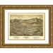 Wells 24x18 Gold Ornate Wood Framed with Double Matting Museum Art Print Titled - Helena Montana - Wells 1875