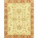 Ahgly Company Indoor Rectangle Abstract Mustard Yellow Oriental Area Rugs 5 x 8