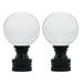 I Like That Lamp 2 Pack Decorative Lamp Finials (1.875 Tall Crystal Ball Black Base) Secure Lampshade to Table/Floor Lamp Solid Metal Replacement Finial Set 1/4-27 IPS Pipe Compatible