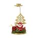 Home Accessories Christmas Tree Santa Claus Desktop Decoration Xmas Ornaments Candle Decoration Candlestick Candle Holder STYLE 1