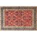 Ahgly Company Indoor Rectangle Traditional Fire Brick Red Persian Area Rugs 6 x 9