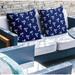 Bayou Breeze Blend Throw Square Indoor/Outdoor Pillow Cover & Insert Polyester/Polyfill blend in Blue/Navy | 20 H x 20 W x 5.25 D in | Wayfair