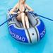 Cheers.US Inflatable Boat Swimming Pool Lake Float Raft for Adults Portable Fishing Boat Raft for Lake with Air Pump and Two Paddle Inflatable Canoe 1 Person