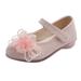 JDEFEG Cute Heels for Kids Girls Sandals Children Shoes Pearl Flower Princess Shoes Dance Shoes Sparkly Sandals for Girls Sandals Baby Girl Shoes Mesh Pink 28