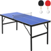 Mochalight Mid-Size Ping Pong Table Portable Foldable Table Tennis Table for Indoor Outdoor with Net 2 Paddles 2 Balls Blue 60 x 26 x 27.5inch