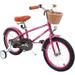 Nice C Kids Bike Cruiser Bike with Basket Coaster Brake and Training Wheels Boys Girls 12 14 16 18 20 inch (14 Pink)