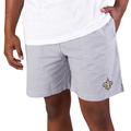 Men's Concepts Sport Gray/White New Orleans Saints Tradition Woven Jam Shorts