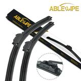 ABLEWIPE 22 in & 22 in Windshield Wiper Blades Fit For Volvo VN 2004 22 &22 Premium Hybrid Wiper Replacement For Car Front Window J U HOOK Wiper Arm (Pack of 2) AB6331WP