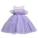 JDEFEG 3 Month Girl Dress Long Sleeve Toddler Children Princess Dress Dress Babys Performance Dress Dress with Hot Mesh Skirt Girls Girls Casual Dresses Size 4T Cotton Blend Purple 100