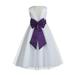 Ekidsbridal Ivory V-Back Lace Edge Junior Flower Girl Dress Wedding Tulle Junior Pageant Gown for Toddlers 183T 4