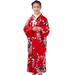 JDEFEG Girls Long Party Dress Baby Kimono Clothes Kids Japanese Robe Girls Toddler Outfits Traditional Girls Dress&Skirt Dresses for Plus Size Girls Satin Red 140