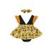 TheFound Newborn Infant Baby Girl Halloween Outfits Pumpkin Romper Dress Bodysuit Jumpsuit with Headband Clothes