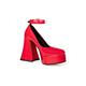 LAMODA Damen Build Me Up Court Shoe, Red Patent, 37 EU