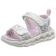 Geox J PHYPER Girl Sandal, White/PINK, 34 EU