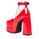 LAMODA Damen Sweetheart Court Shoe, Red Patent, 37 EU