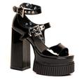 LAMODA - Solitude Creeper Platform Heels in Black Patent, EU 36