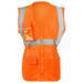 Women s High Visibility Safety Vest with Reflective Strips Type R Class 2 2XL Orange SAFEGEAR