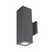 Wac Lighting Dc-Wd06-Fc Cube Architectural 2 Light 18 Tall Led Outdoor Wall Sconce -