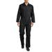 Toptie Men s Long Sleeve Coverall Black Coverall Snap and Zip-Front Coverall Lightweight Coverall