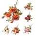 Zhaomeidaxi 1Pc Artificial Flowers Bouquet Mini Rose for Home Floral Arrangement Outdoor Garden Baby Shower Centerpieces