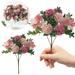 YUEHAO Artificial Flowers Artificial Flower 16 Heads Silk Hydrangea Flower Bouquet Home Decoration 16 Hydrangea Bouquets Purple