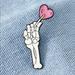 Urban Outfitters Jewelry | Lollipop Skull Hand Enamel Pin | Color: Pink/White | Size: Os