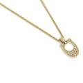 Coach Jewelry | Coach Necklace Signature C Charm Gold Tone Swarovski Pave Crystal Encrusted Nwt | Color: Gold | Size: Adjustable Chain Apx 16" To Apx 18"