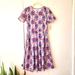 Lularoe Dresses | Lularoe Floral Amelia Dress Size S Nwt | Color: Gray/Purple | Size: S