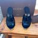 Gucci Shoes | Gorgeous Gucci Platform Peep Toe Worn Once Black Patent Leather /Silver Heel | Color: Black | Size: 8