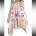 Anthropologie Accessories | Handmade Felted Flower Bouquet Scarf/Cape Nwt | Color: Cream/Pink | Size: Os