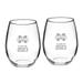 Mississippi State Bulldogs Class of 2023 21oz. 2-Piece Stemless Wine Glass Set