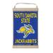 South Dakota State Jackrabbits 12'' x 20'' Faux Rust Banner Sign