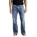 Silver Jeans Men's Zac Relaxed Fit Straight Leg Jean (Size 42-32) Light Wash, Cotton,Elastine,Polyester