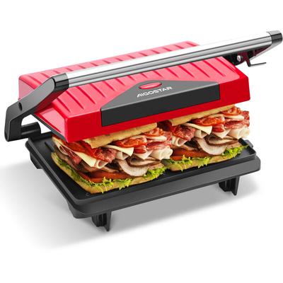 Aigostar - Kontaktgrill für Sandwiches, Steak auch als Panini Grill, Antihaftbeschichteter Grill Image