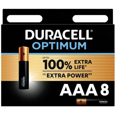 Duracell - Optimum Micro (AAA)-Batterie Alkali-Mangan 1.5 v 8 St. Image