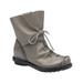 Rumour Has It Women's Casual boots Grey - Grey Leather Combat Boot - Women