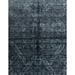Ahgly Company Machine Washable Indoor Rectangle Abstract Dark Slate Gray Green Area Rugs 5 x 8