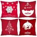 4Pcs Winter Farmhouse Throw Pillows Cover Decorations Holiday Buffalo Plaid Pillow Covers 18x18 Merry Christmas Pillows for Couch Sofa Home Decor Xmas Cushion Covers Outdoor Decor