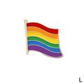 Rainbow Brooch Gay Pride Wavy Flag Heart Pin Metal Enamel Badge Lapel Pin Jewelry for Scarves Headscarves Dresses Suits Bags Backpacks N3Z8