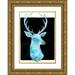 Popp Grace 18x24 Gold Ornate Wood Framed with Double Matting Museum Art Print Titled - White Tail Bust I