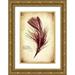 Malek Honey 17x24 Gold Ornate Wood Framed with Double Matting Museum Art Print Titled - Feather in Color III
