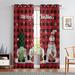 Fashnice Xmas Blackout Window Curtain Grommet Room Darkening Curtain Thermal Insulated Window Treatments Eyelet Ring Top Window Drapes Red Plaid W:52 x H:63 *2Pcs