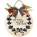 Eveokoki 12 Home Sweet Home Sign Decor Wood Wall Hanging Funy Round Autumn Wood Hanging for Home Office Farmhouse Classroom