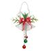 SSBSM Christmas Bell Pendant Golden/Red Color Hanging Smooth Surface Clear Sound Stainless Festival Props Exquisite Artificial Cone Pine Tassel Xmas Jingle Bell Party Supplies