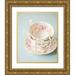 Susannah Tucker Photography 12x14 Gold Ornate Wood Framed with Double Matting Museum Art Print Titled - Pretty Teacup and Rosary 2