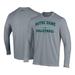 Men's Under Armour Gray Notre Dame Fighting Irish Volleyball Arch Over Performance Long Sleeve T-Shirt