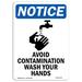 SignMission Osha Notice Avoid Contamination Sign w/ Symbol Aluminum/Plastic in Black/Blue/Gray | 24 H x 18 W x 0.1 D in | Wayfair