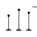 SR-HOME 3 Piece Metal Tabletop Candlestick Set Metal in Black | 11.9 H x 3.2 W x 3.2 D in | Wayfair SR-HOME328bb89